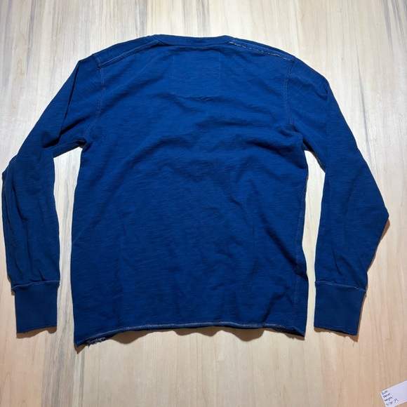 American Eagle Outfitters Y2K Men's Blue Long Sleeve Shirt - Picture 3 of 4